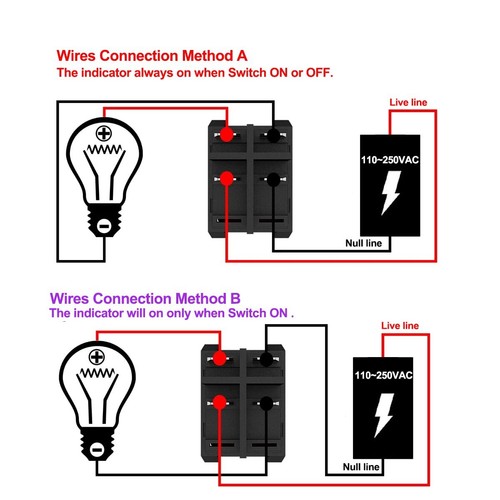 Heavy Duty Inline Cord Switch 16A AC125V/250V Red LED for High Power Equipment - Picture 5 of 5