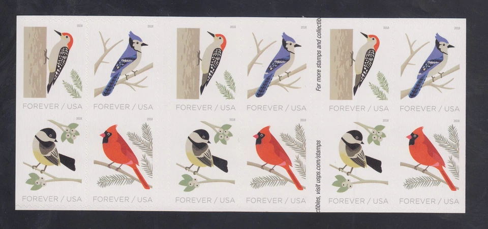 US Stamp #5317-20 Birds Booklet, Miscut, Imperf Between Outer Margins XF NH - Image 2 of 2