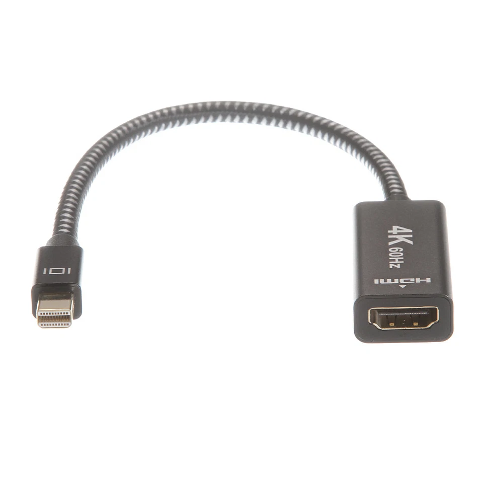 Mini DP Display Port To HDMI Female Adapter Cable 4K OD5.5mm For laptop MacBook - Image 2 of 4