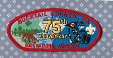 JSP  Bucktail Council - Nat'l Jamboree 2005 - Mint- Red Border 75th Ann.