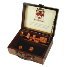 Front Porch Classics | Circa Shut the Box Wooden 9 Number Dice Game with Case...