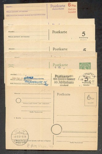 Bizone temporary postal stationery 14 different for specialists (11644