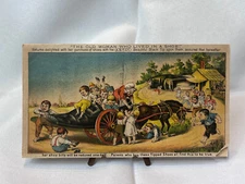 Antique Victorian Trade Card A.S.T.Co. Black Tip Shoe Old Woman Living In A Shoe