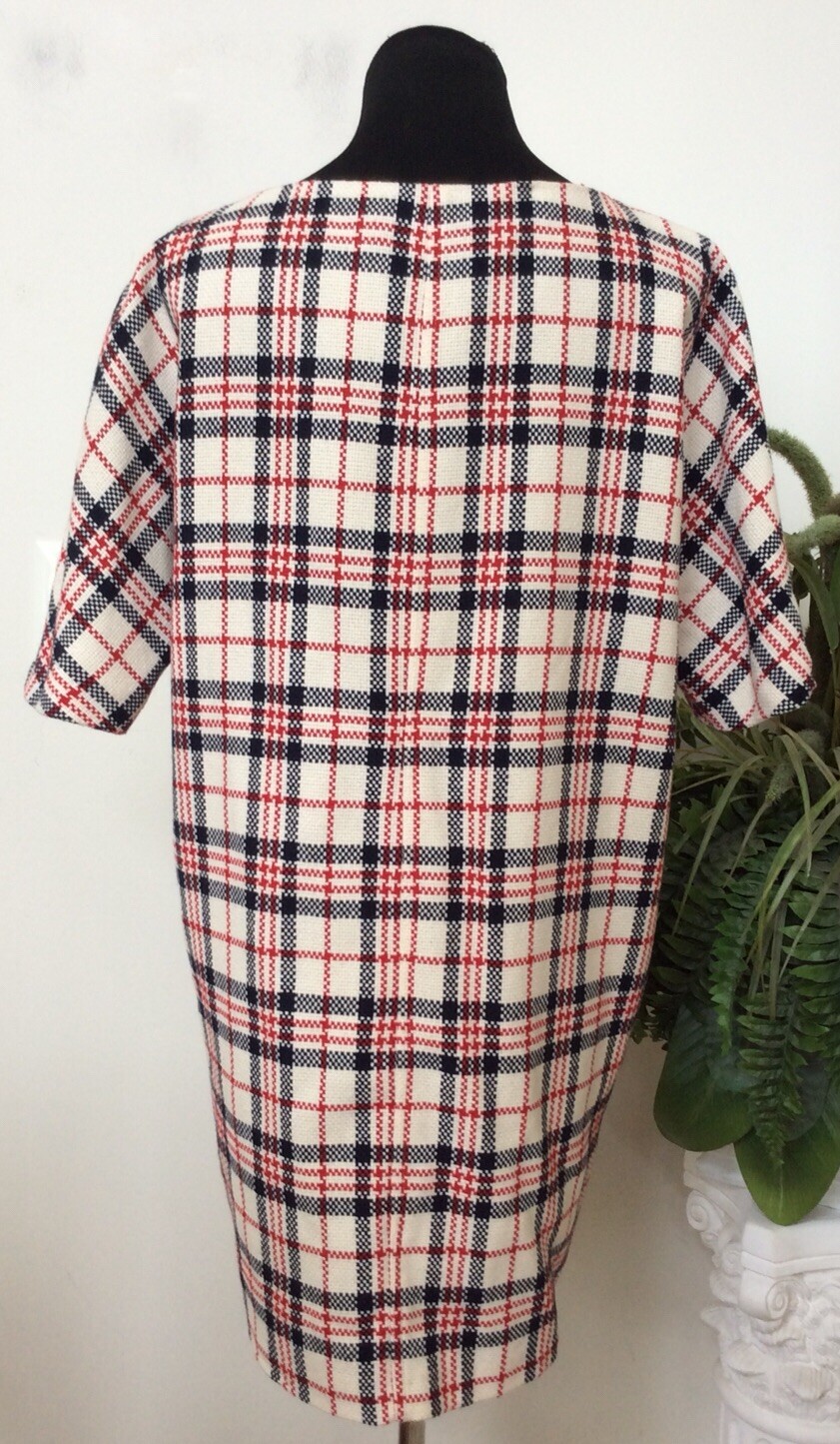 Zara Basic Multicolor Plaid Check Short Sleeve Tw… - image 3