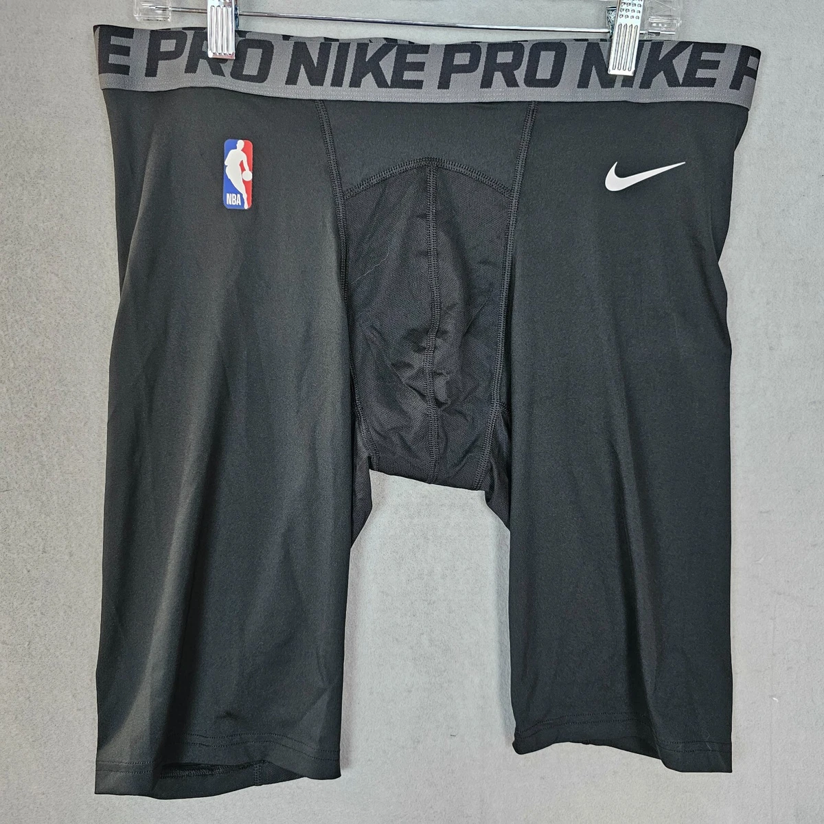 Nike Pro NBA Compression Shorts Mens 3XL T Black Dri-Fit Basketball  880802-010