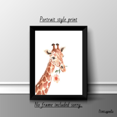 GIRAFFE A4 DRUCK BILD POSTER WANDBILD WOHNDEKO UNGERAHMT NEU GESCHENK Trendy
