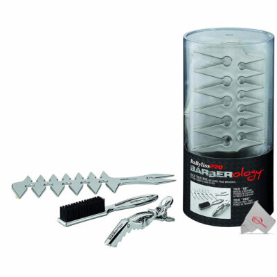 BaByliss PRO Barberology Choose 1 - Silver Styling Comb, Fade Brush, Hair Clip