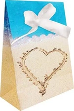 Beach Love Tropical Luau Bridal Shower Wedding Party Favor Bag w/Ribbon