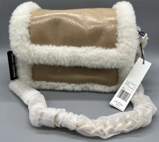 RARE! NWT! MARC JACOBS Lambskin Shearling Mini Pillow Iced Coffee