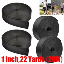 Wholesale Lot 22 Yards 1 Inch Wide Black Nylon Heavy Duty Webbing Strap