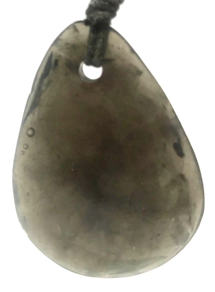 Pendientes colgantes de lágrima de labradorita sintética grandes hechos a mano resina boho Foto 2 de 4