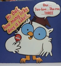 Tootsie Roll Pops Mr. Owl One.. Two-hoo.. Three Metal Sign Candy Lollipop