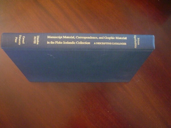 Sigurdardottir. Manuscript Material, Correspondence, and Graphic Material