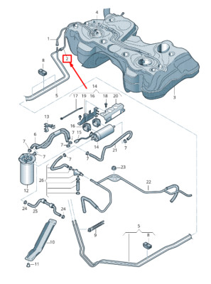 NEW AUDI TT 8J FUEL RETURN PIPE 8J0201227 NO IMPORT DUTIES TO  