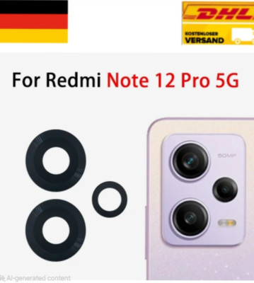 XIAOMI Redmi Note 12 Pro 5G Kamera Linse Glas Camera Glass Lens + Kleber 
