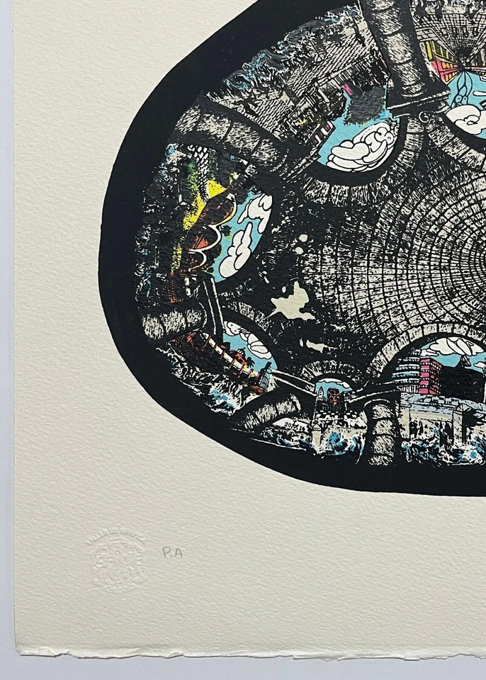 LUIS MIGUEL VALDES Arte Cubana Artista Original Prova Edição Limitada Impressão Havana n349 - Imagem 3 de 4