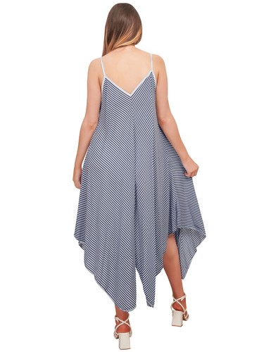 Maxi vestido de verano italiano con tirantes estampado de playa con cuello en V sin mangas para mujer - Imagen 186 de 253