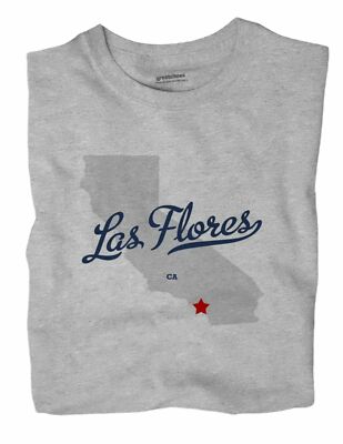 Las Flores California CA T-Shirt Orange County MAP