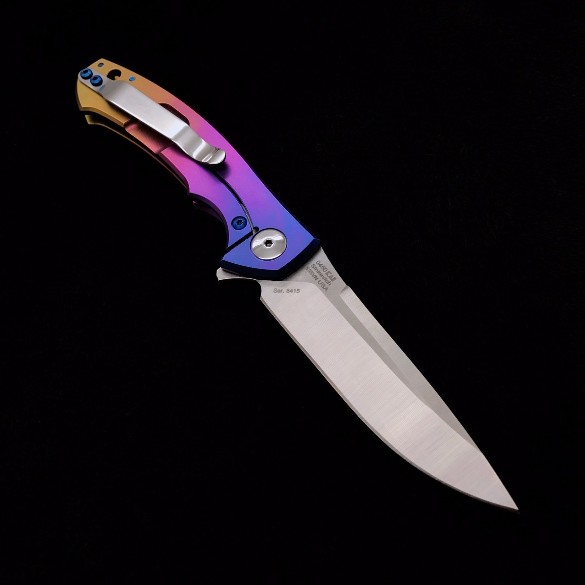 Zero Tolerance ZT 0450 Plain Edge Folder J Wave Ano. Ti screws