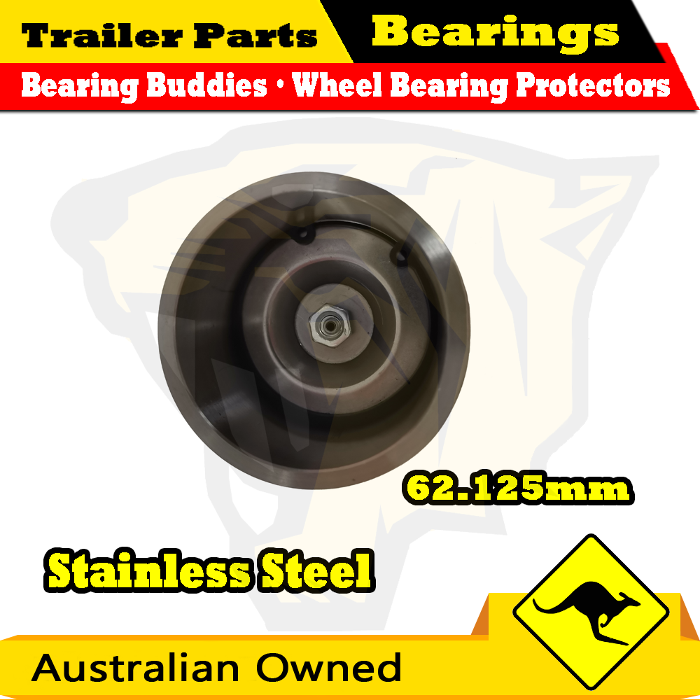 62.125mm Bearing Buddies STAINLESS STEEL Wheel Bearing Protectors (Pair