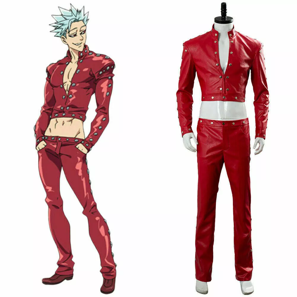 The Seven Deadly Sins Wrath of The Gods Ban Cosplay Costume Leather Suit  Red | eBay