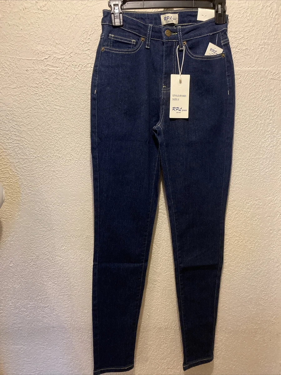 RPL Jeans New York Womens Denim Pants size 5 Waist 26 Blue High Rise Skinny NEW