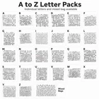 100 x 6mm White cube Acrylic letter single beads 4mm hole Alphabet loose A - Z