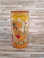 Winnie The Poo Honey Drip 16oz Plastic Libby Cup With Plastic Straw