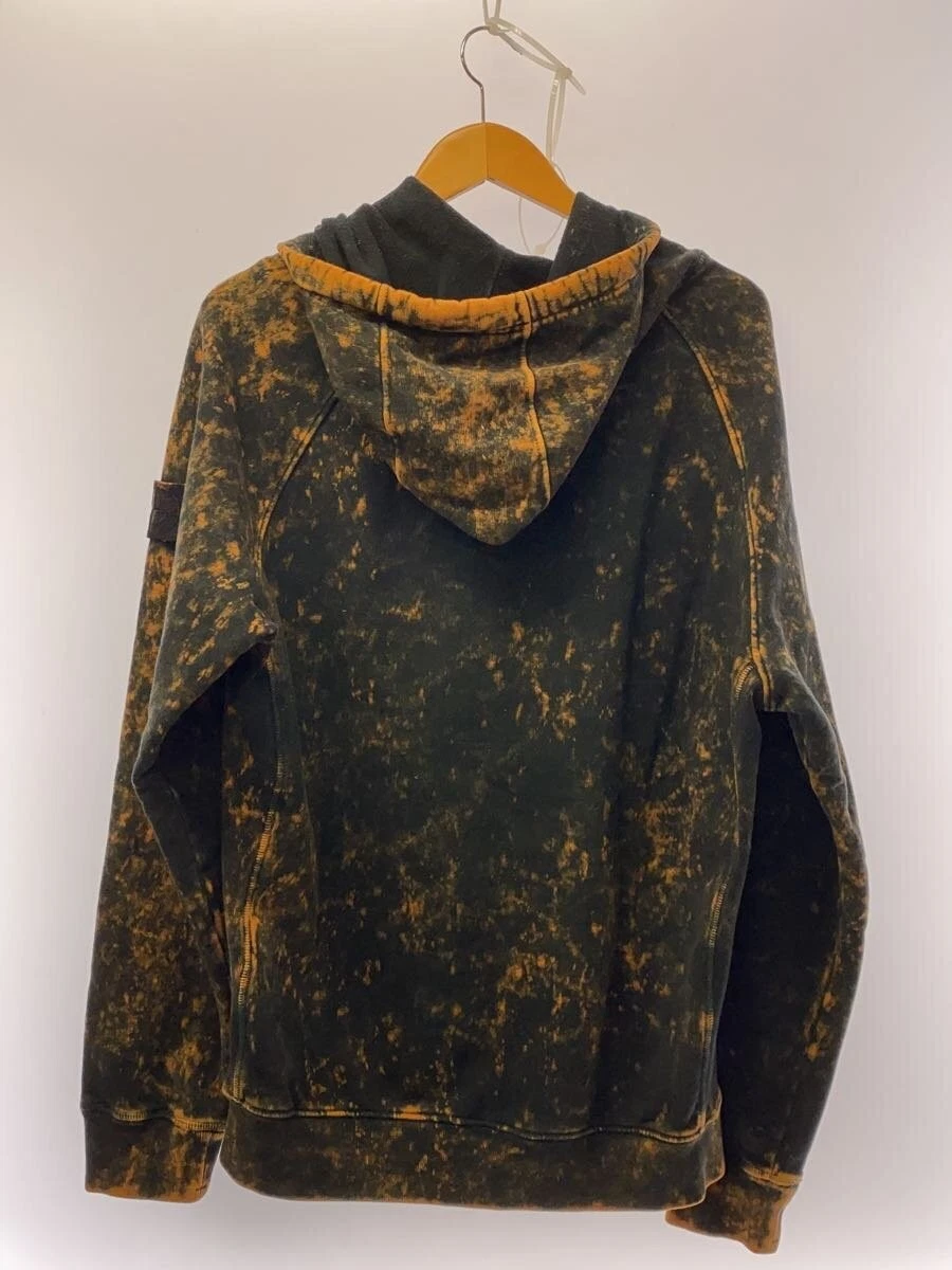 Stone Island Felpa con Cappuccio Nero Cotone Taglia L Casual Pullover Felpa #EG ADA