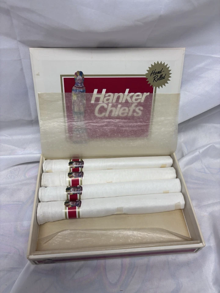 4-手工卷Hankies Ashear Bros优雅复古男式口袋方形开箱 — 第 2/4 张图片