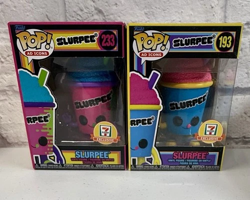 *BRAND NEW* Lot of 2 Funko Pop Ad Icons Slurpee 7-11 Exclusive Neon 193 233
