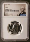 1960 Proof 25c Washington Silver Quarter Dollar NGC PF67