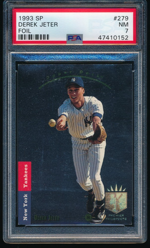 1993 Upper Deck SP Silver Foil #279 Derek Jeter Rookie Card PSA 7 NM