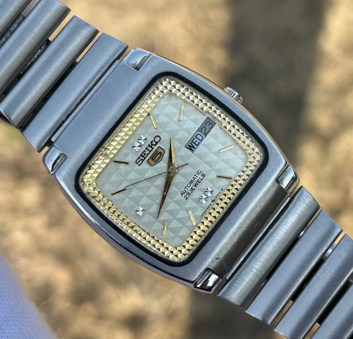 SEIKO セイコー 5 オートマチック　デイデイト　スクエア　4D2048 Seiko 5 Mechanical (Automatic) Square Wristwatches | eBay