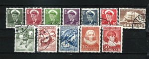 Greenland - 12 diff used 1950-60