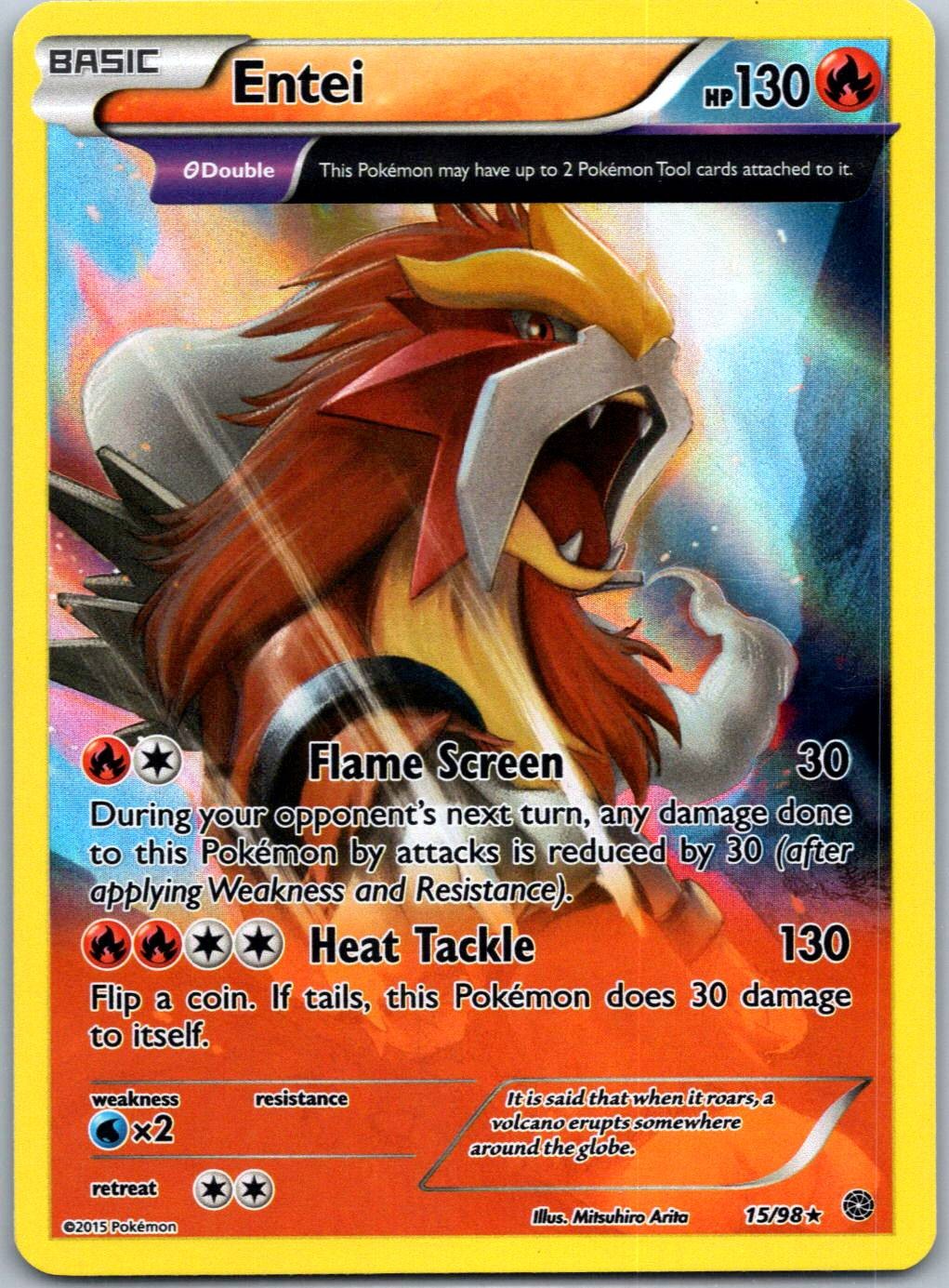 Entei (15) Holo Rare XY - Ancient Origins 15/98 NM