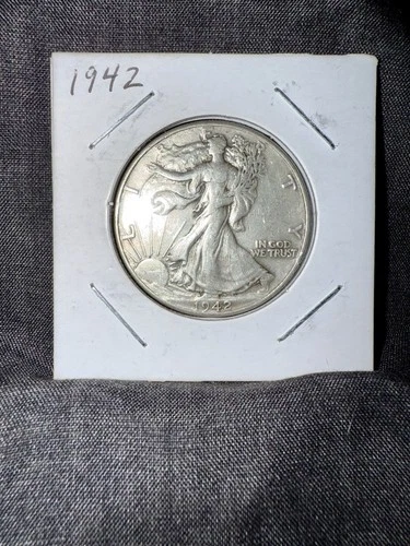 1942 P Walking Liberty Half Dollar, VF - Thirty Five, .900% Silver!