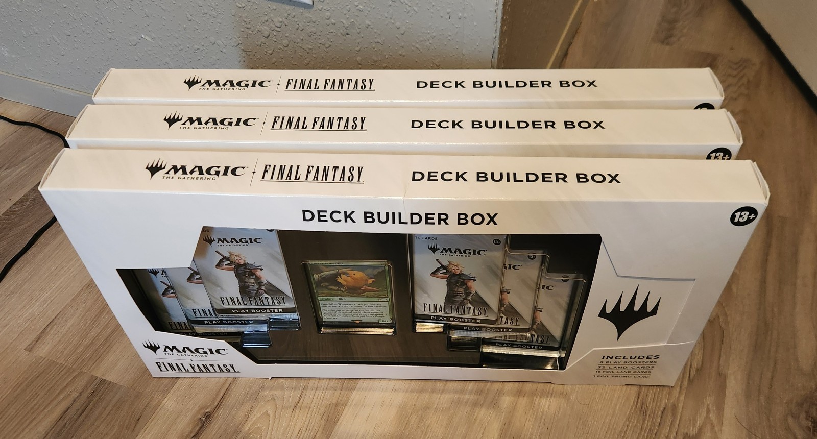 3x Magic The Gathering Final Fantasy Deck Builder Box - New Sealed