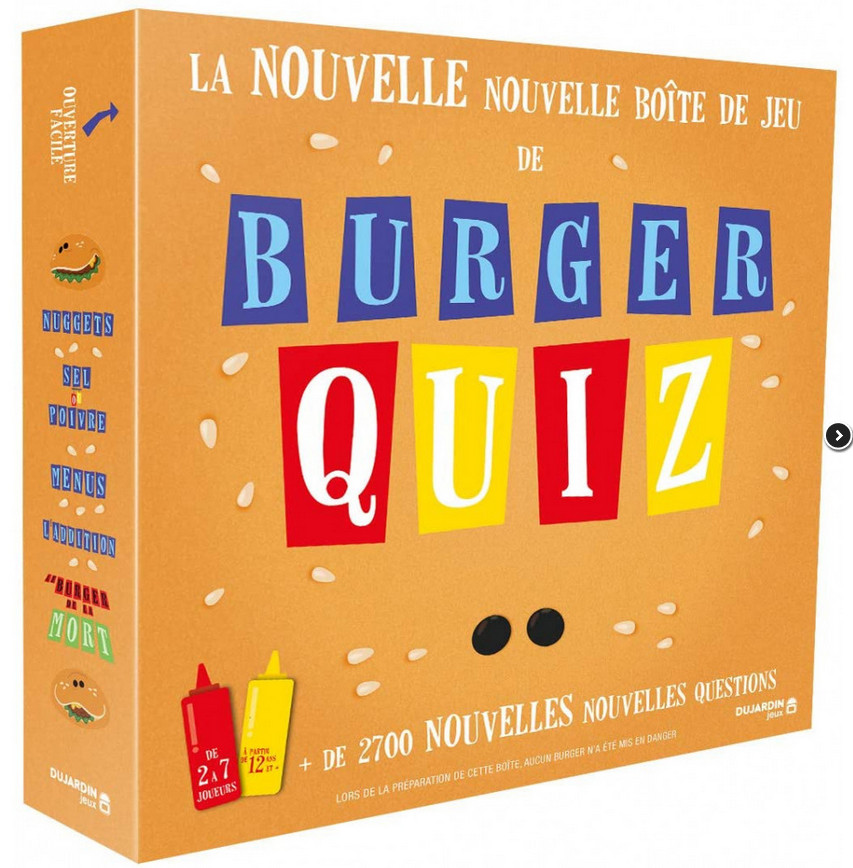 Burger Quiz V2 idée cadeau jeu de société drôle pour anniversaire et crémaillère