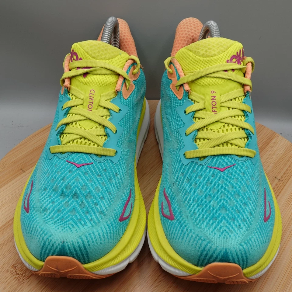Hoka 鞋女式 8.5 B 多色 Clifton 9 跑步 Primrose 1127896 CEPR — 第 2/4 张图片