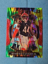 2025 Panini Select #58 Demetrius Knight Jr. RC Green/Yellow Shock Prizm Bengals