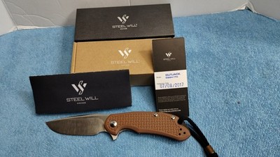 STEEL WILL Knives Urban Series ''CutJack'' D2 Flipper Folder Linerloc M.I.B. Nice 