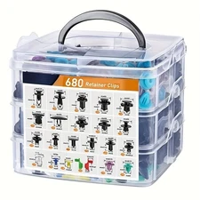 680Pcs Car Retainer Clips Set - For Auto Repairs & Fastening