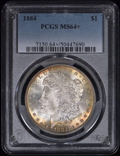 1884 Morgan Silver Dollar $1 PCGS MS64 + Plus - Great Eye Appeal!