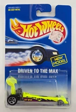 Hot Wheels: 1991 Driven To The Max #245 - Top Fuel Dragster- Neon Yellow - New