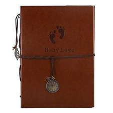 Photo Album 4x6 160 Photos, Leather Photo Albums with Writing Space With 30 W...