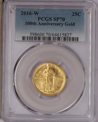2016-W Gold 24k Standing Liberty 1/4 oz. 25 Cents PCGS SP70