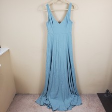 Show Me Your Mumu Jenn Maxi Dress in Silver Sage Crisp Women's Size M