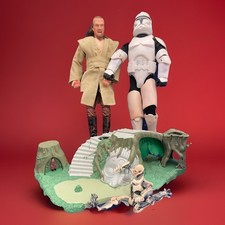 Star Wars Lot 12”: Clone ROTS ‘05, Qui-Gon Jinn ‘99, 4” Gen. Grievous, &MM Naboo