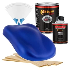 HOT ROD FLATZ Electron Blue Pearl Quart Kit URETHANE Flat Auto Car Paint Kit